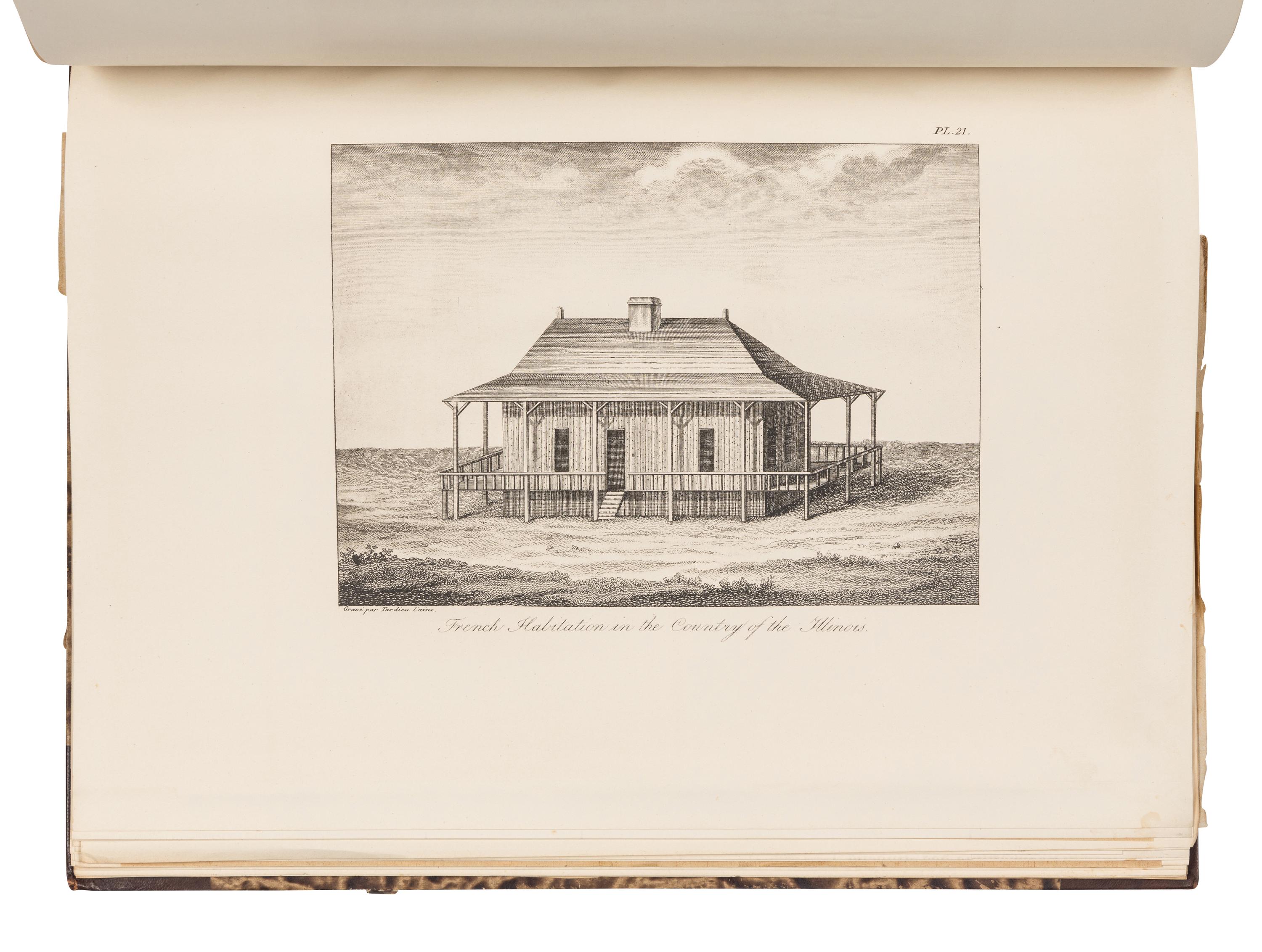 COLLOT, Georges Henri Victor (1750-1805). A Journey in North America, Containing a Survey of the Countries watered by the Mississippi, Ohio, Missouri, and other Affluing Rivers ... Florence: O. Lange, 1924-1926.