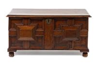 A Charles II Oak Coffer Height 13 1/2 x width 27 x depth 15 inches. — LATE 17TH/EARLY 18TH CENTURY