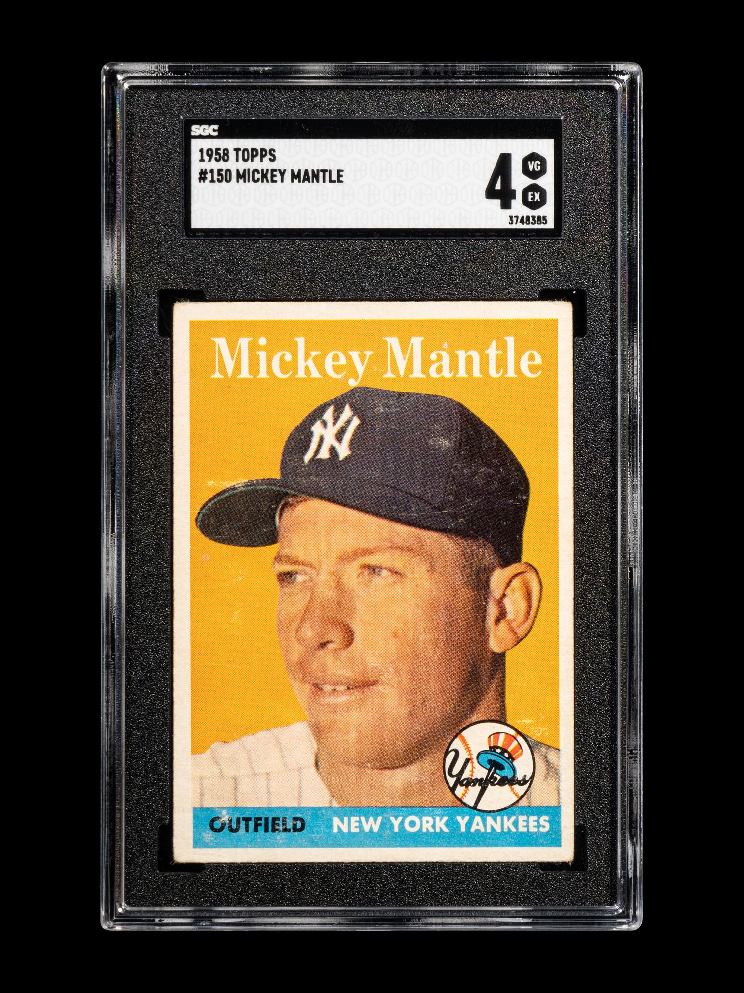 A 1958 Topps Mickey Mantle Baseball Card No. 150 (SGC 4 VG/EX)