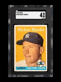 A 1958 Topps Mickey Mantle Baseball Card No. 150 (SGC 4 VG/EX)