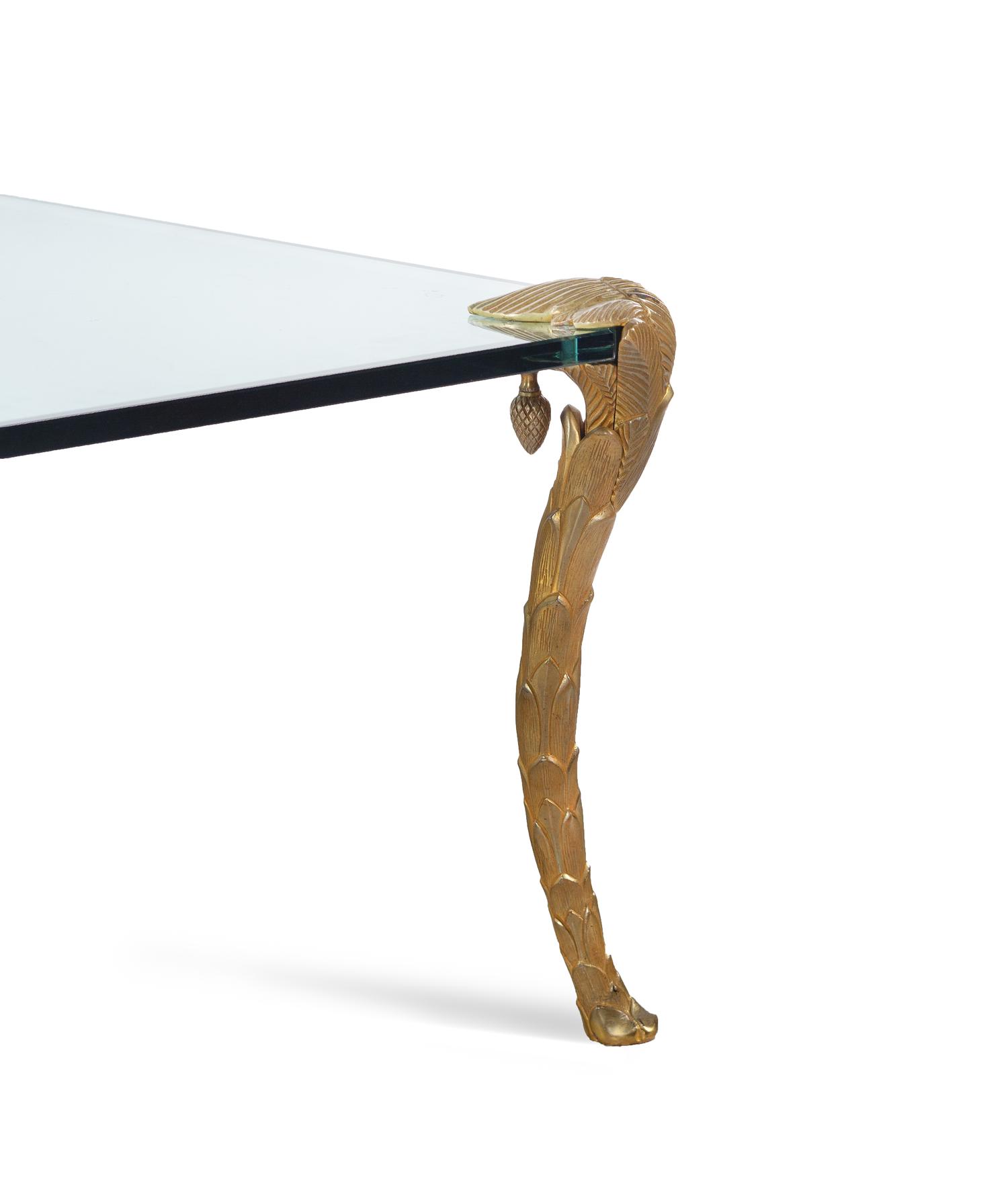 A P. E. Guerin Gilt Bronze and Glass Cocktail Table