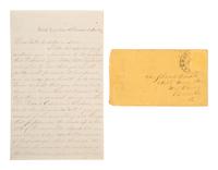 [CIVIL WAR]. Soldier's letter detailing the execution of an identified deserter by firing squad. "Head Quarters 1st Division 2nd Corp," 2 October 1863.