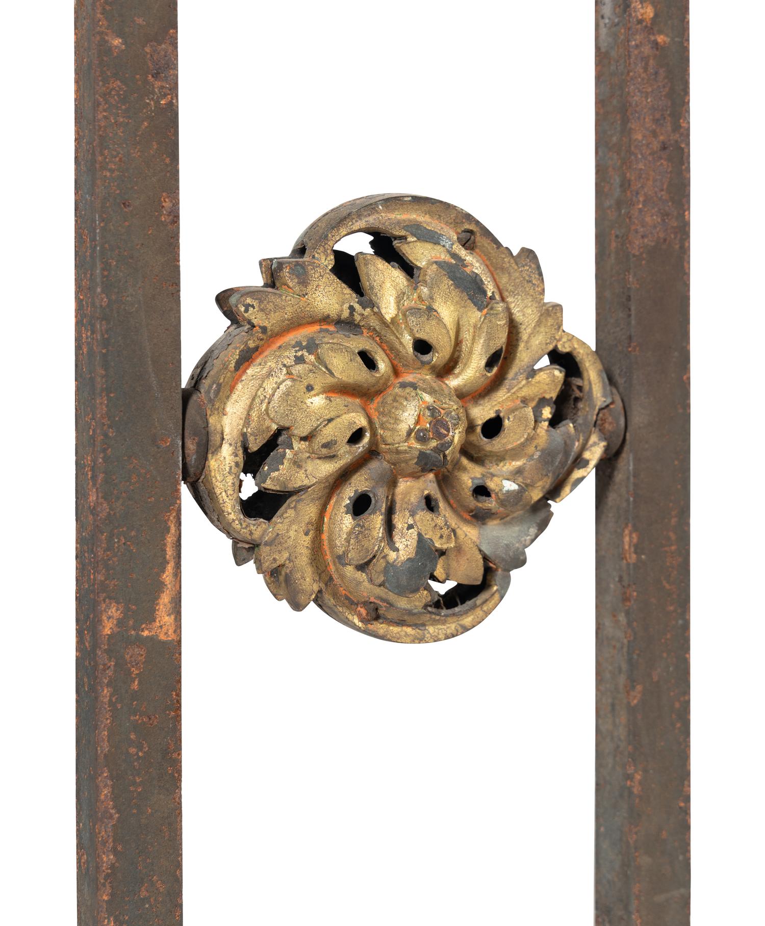 An Italian Wrought-Iron Marble-Top Console Table