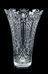 A Waterford Tall Vase Height 13 3/4 inches.