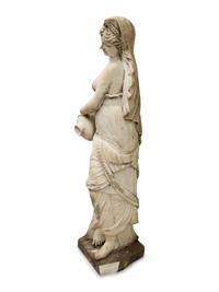 A Carved Marble Figure of a Water Maiden