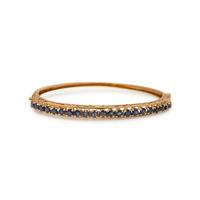 SAPPHIRE AND YELLOW GOLD BANGLE BRACELET