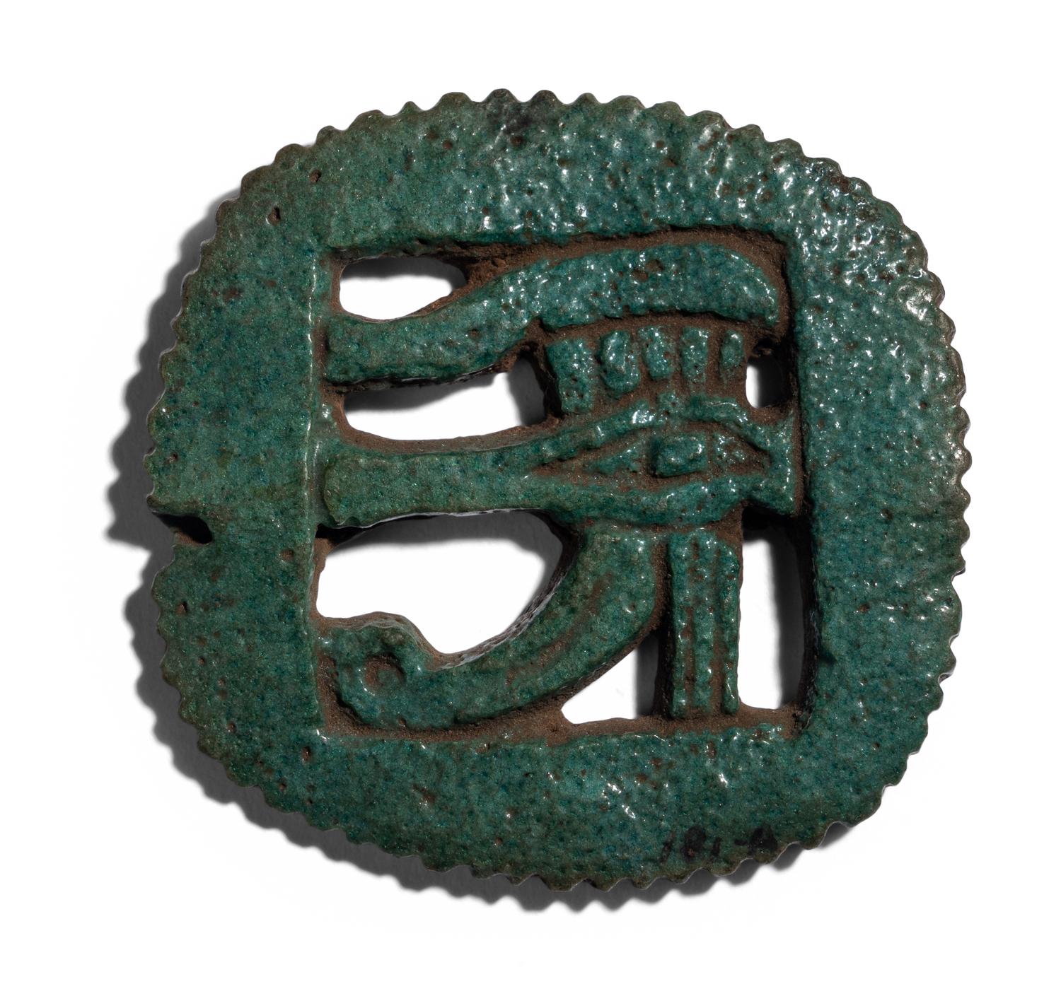 An Egyptian Faience Plaque with the Eye of Horus