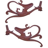 A Pair of Cast Iron Griffin Form Brackets from the St. Louis World's Fair 49" W x 10.5" D x 25" H — United States, Early 20th Century