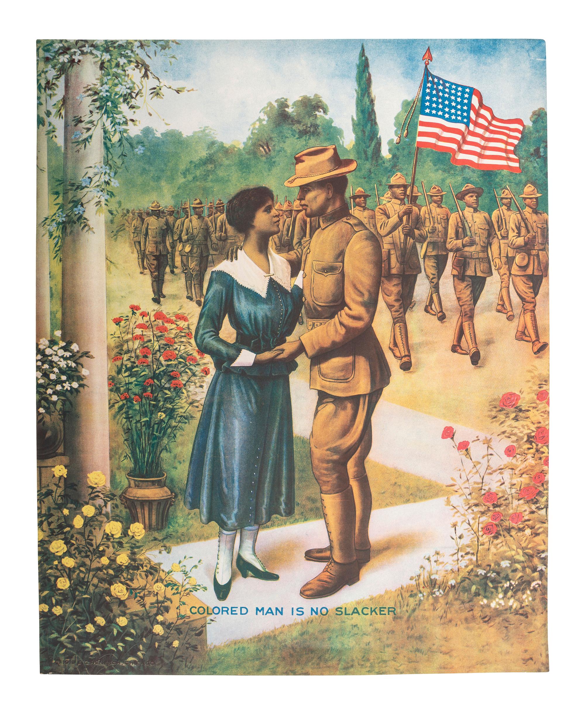 [WORLD WAR I]. Colored Man is No Slacker . Chicago: E.G. Renesch, 1918.