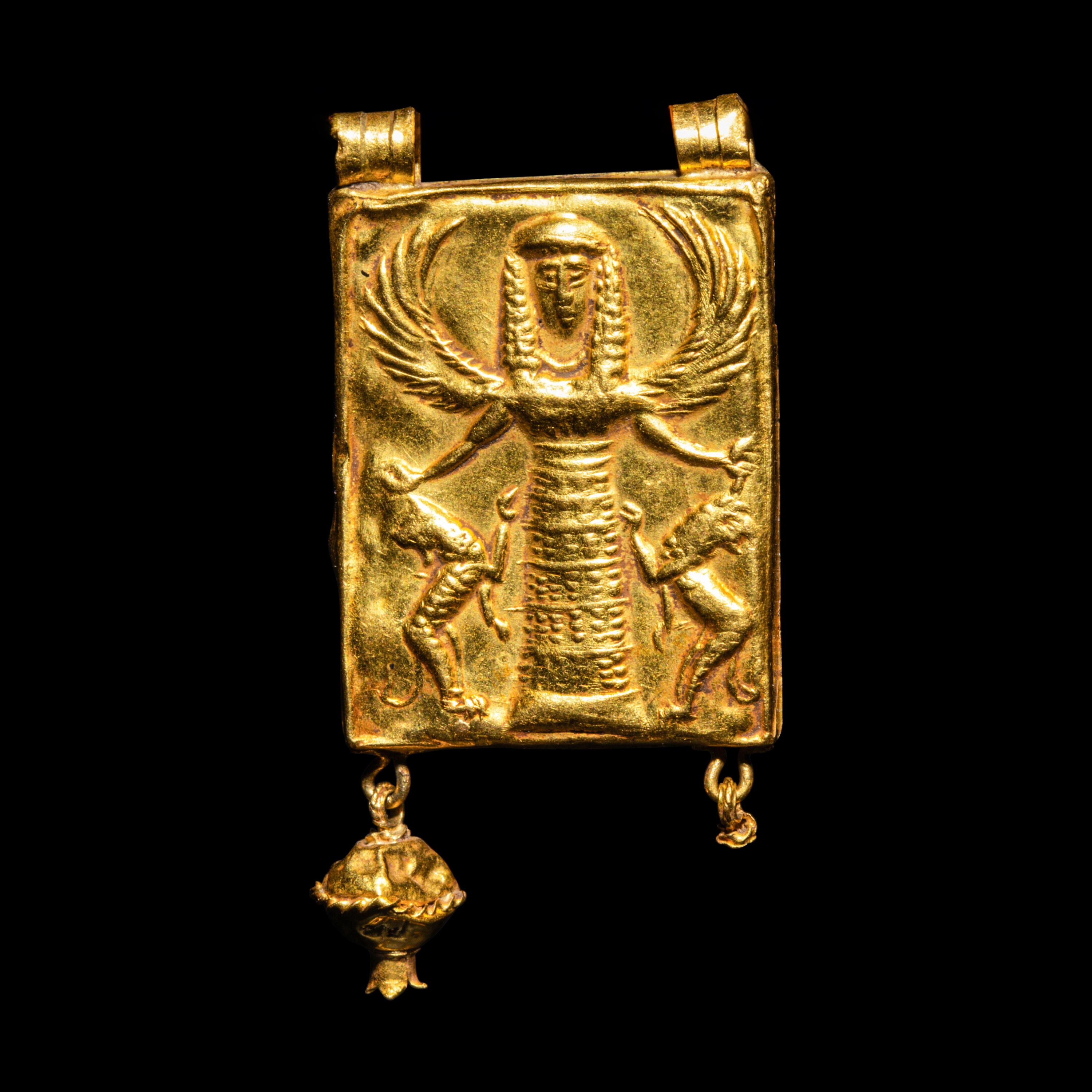 A Greek Gold Pendant with the Mistress of Animals