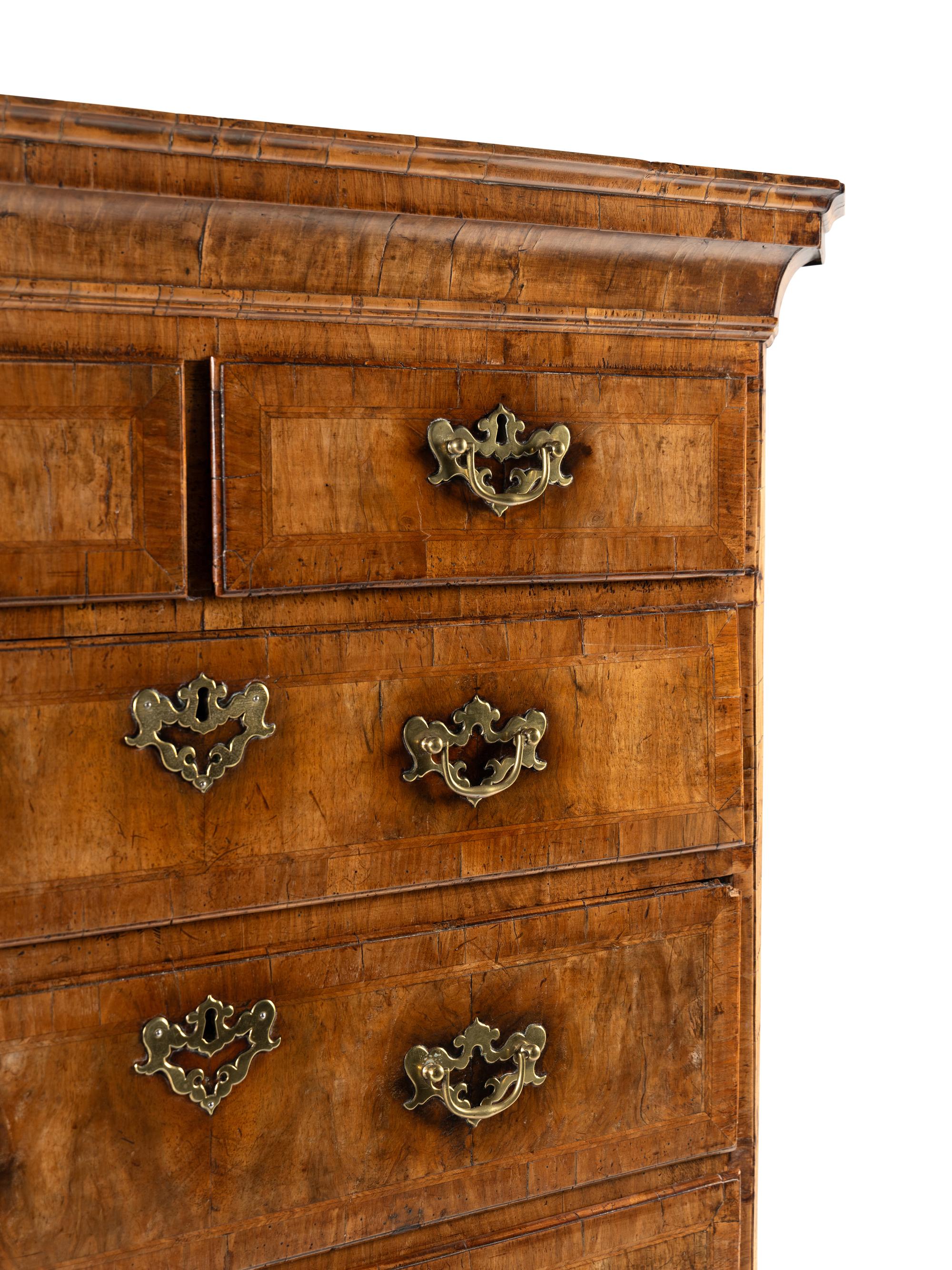 A George II Walnut Chest-On-Chest