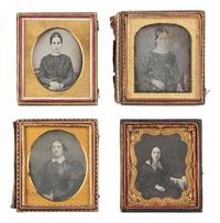 [EARLY PHOTOGRAPHY]. 22 assorted daguerreotypes, ambrotypes, and tintype portraits.