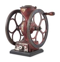 A Coles Manufacturing Cast Iron Double-Wheeled Coffee Grinder