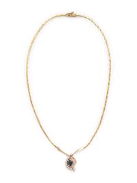 SAPPHIRE AND DIAMOND NECKLACE