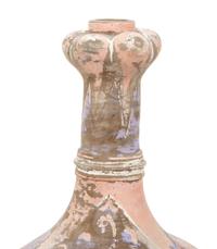 A Chinese Painted Pottery "Garlic-Bulb" Necked Vase