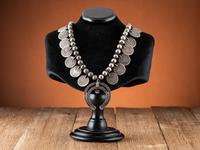 Navajo Silver and Turquoise Squash Blossom Necklace
