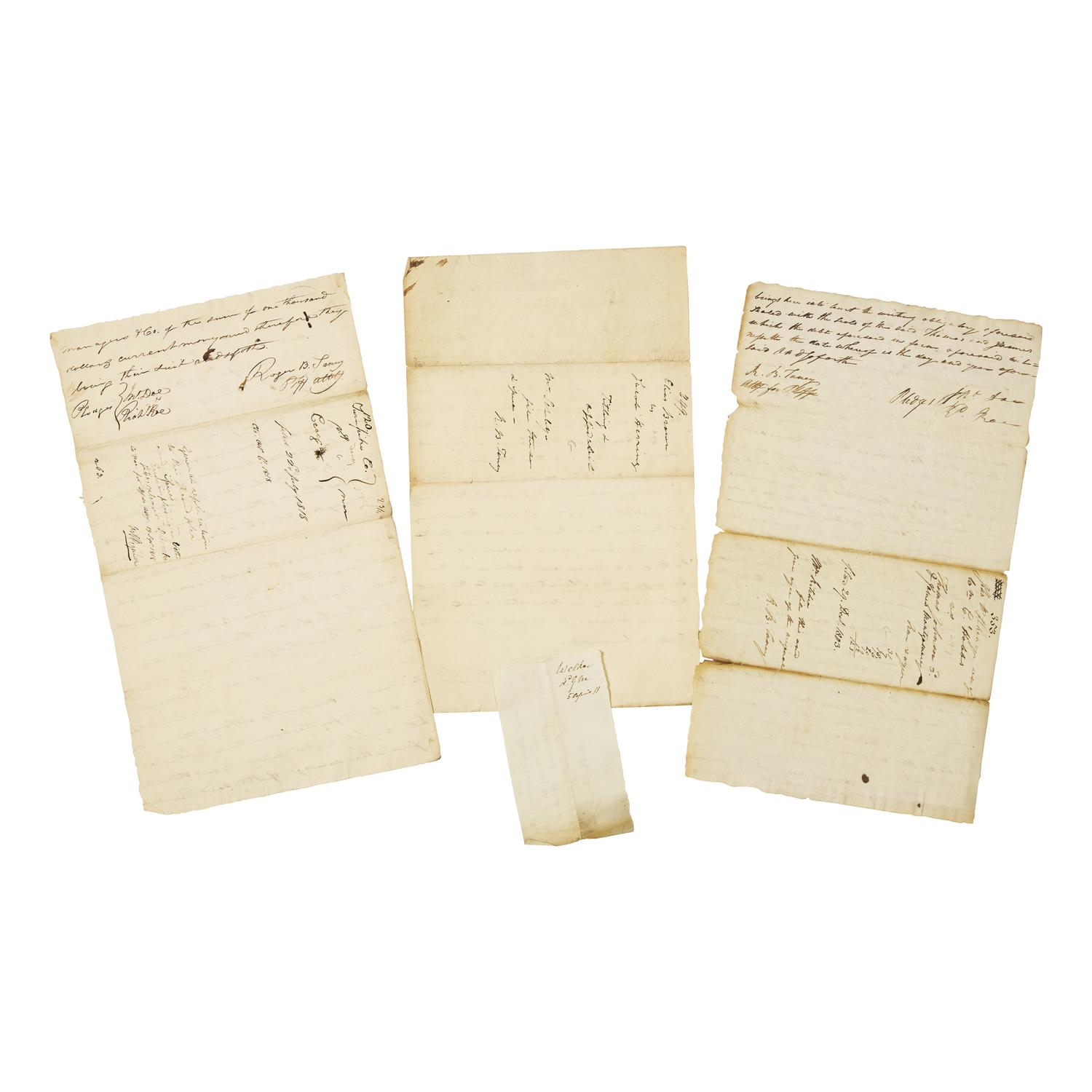 [Supreme Court] Taney, Roger B. Group of Five Signed Documents