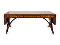 A William IV Style Walnut Library Table