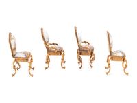 Six Viennese Enameled Miniature Furniture Articles