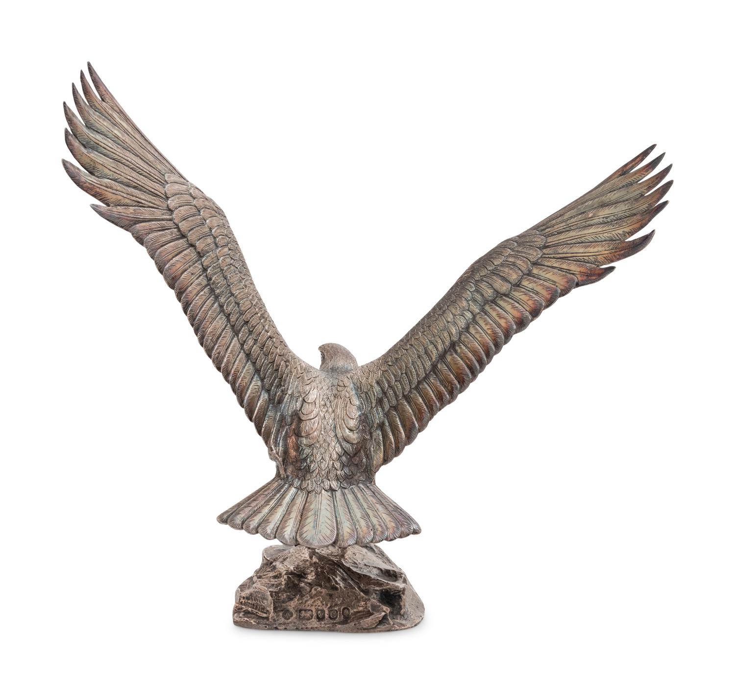 An Asprey Silver Eagle-Form Ornament