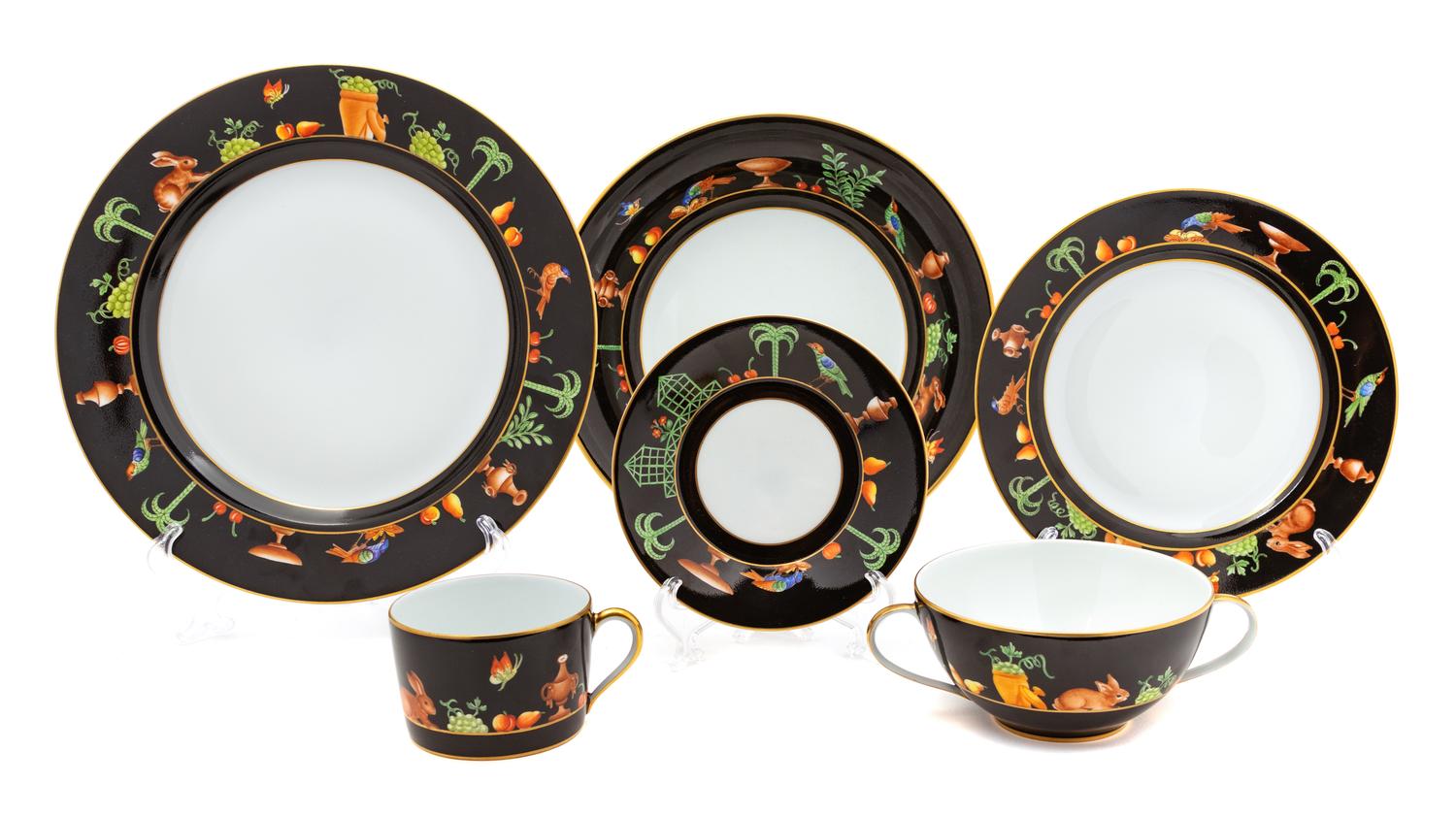 A Tiffany & Co. Atelier Le Tallec Dinner Service for Twelve — DESIGNED BY VAN DAY TRUEX, 20TH CENTURY