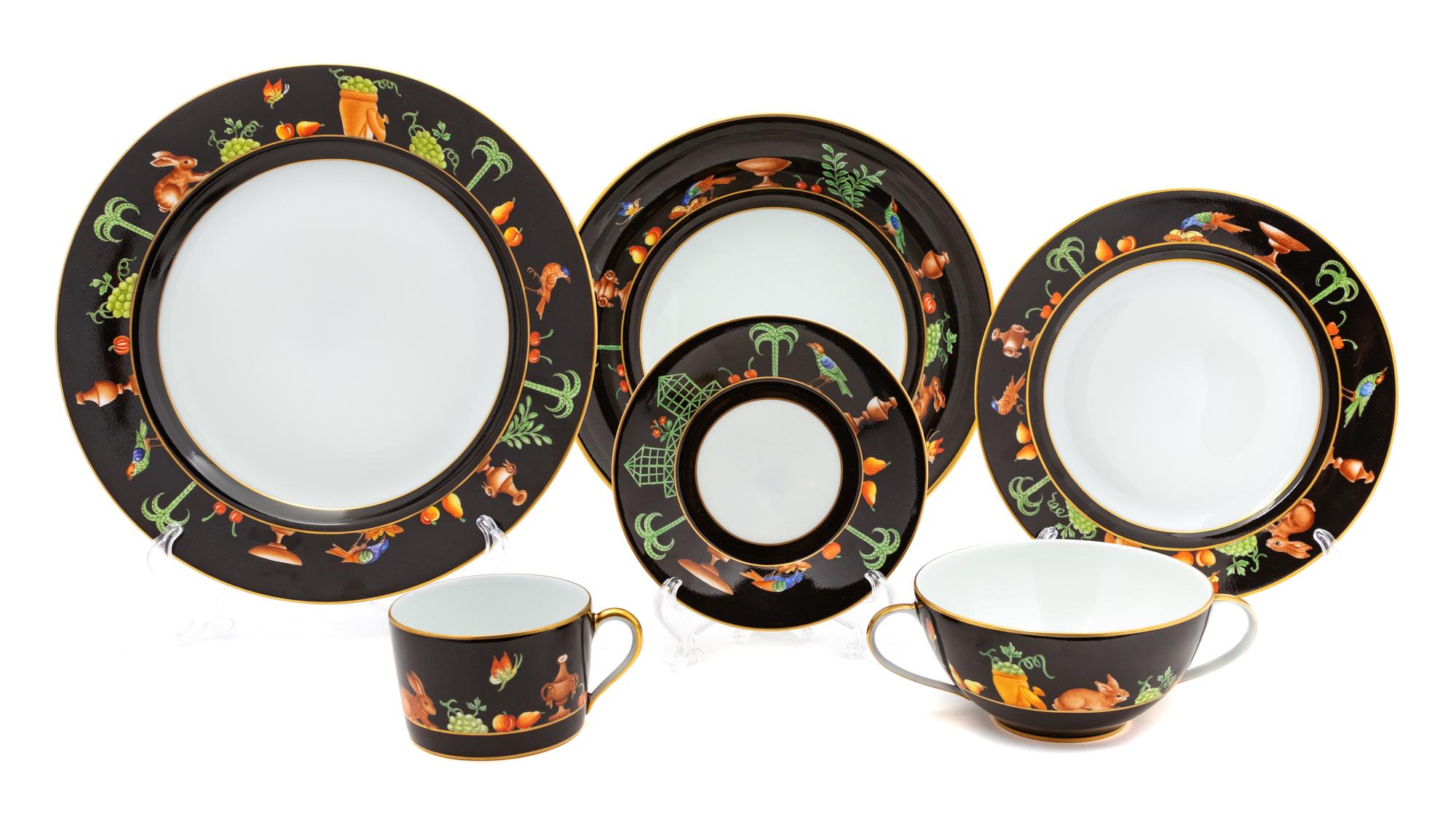 A Tiffany & Co. Atelier Le Tallec Dinner Service for Twelve — DESIGNED BY VAN DAY TRUEX, 20TH CENTURY