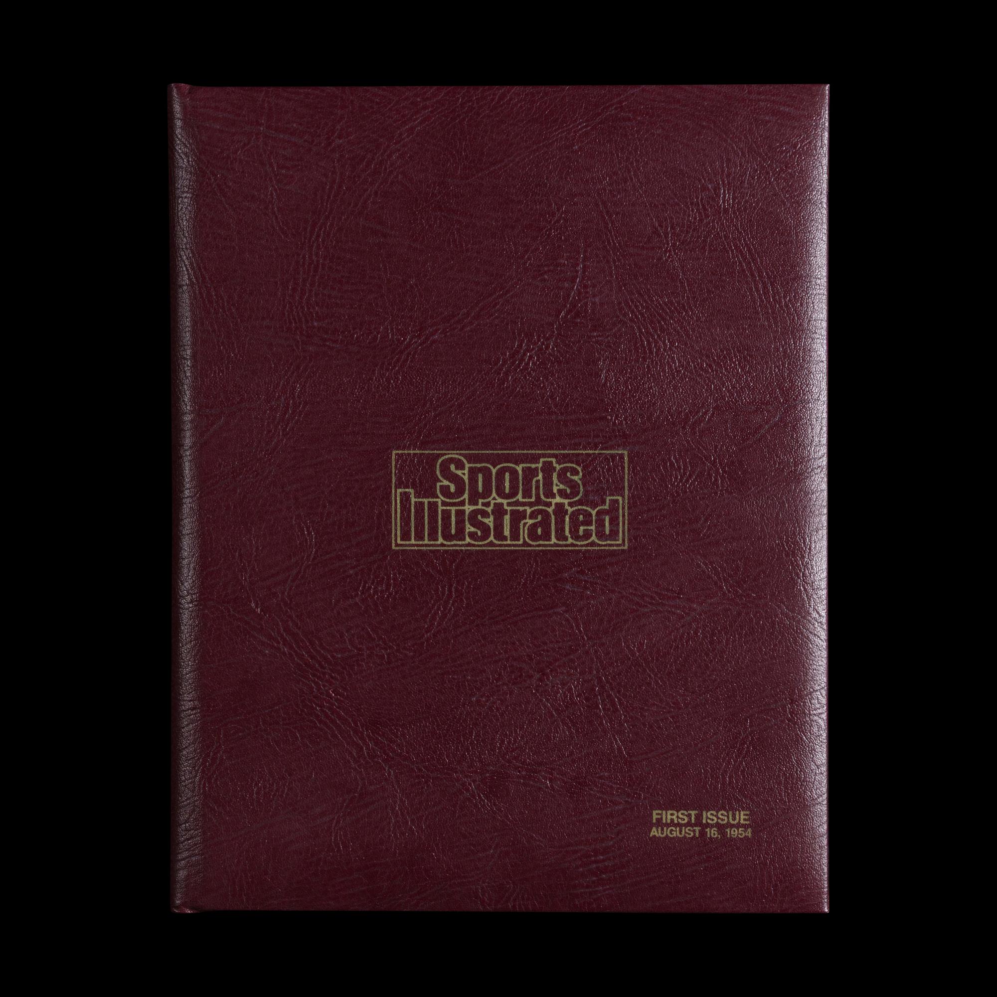 A 1954 Sports Illustrated First Issue with Topps Baseball Card Insert with Presentation Folio