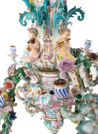 A Meissen Porcelain Twenty-Four Light Chandelier