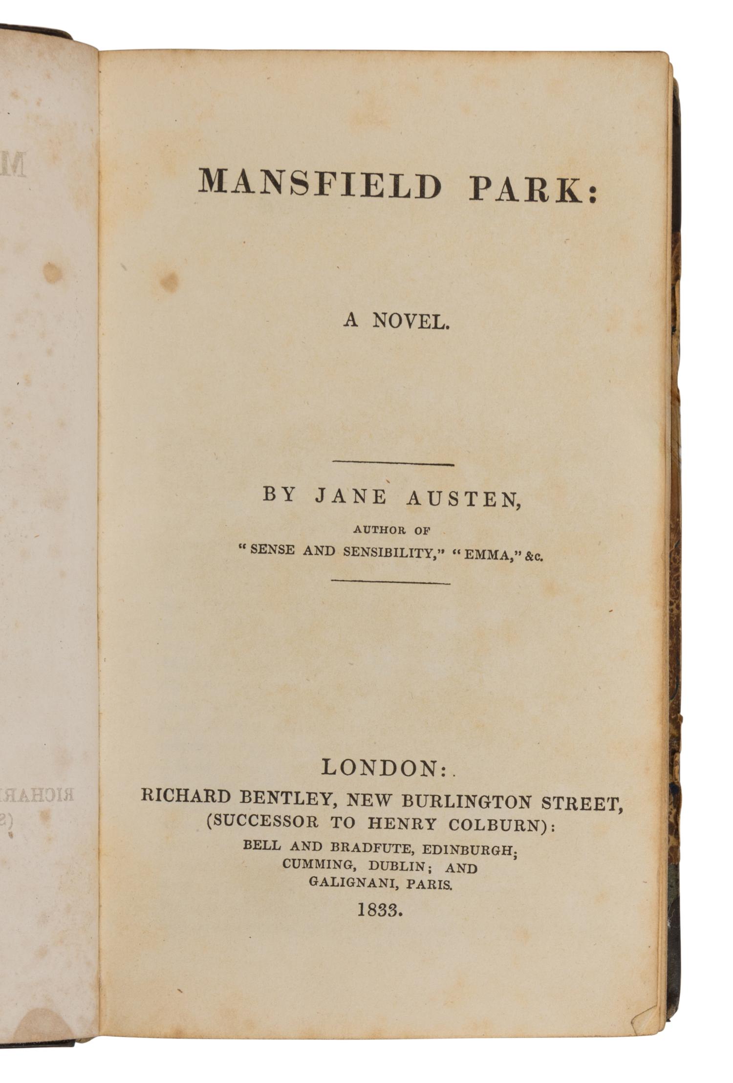 [BINDINGS & SETS]. -- [AUSTEN, Jane (1775-1817, et al]. [Standard Novels]. London: Richard Bentley, 1831-1833.