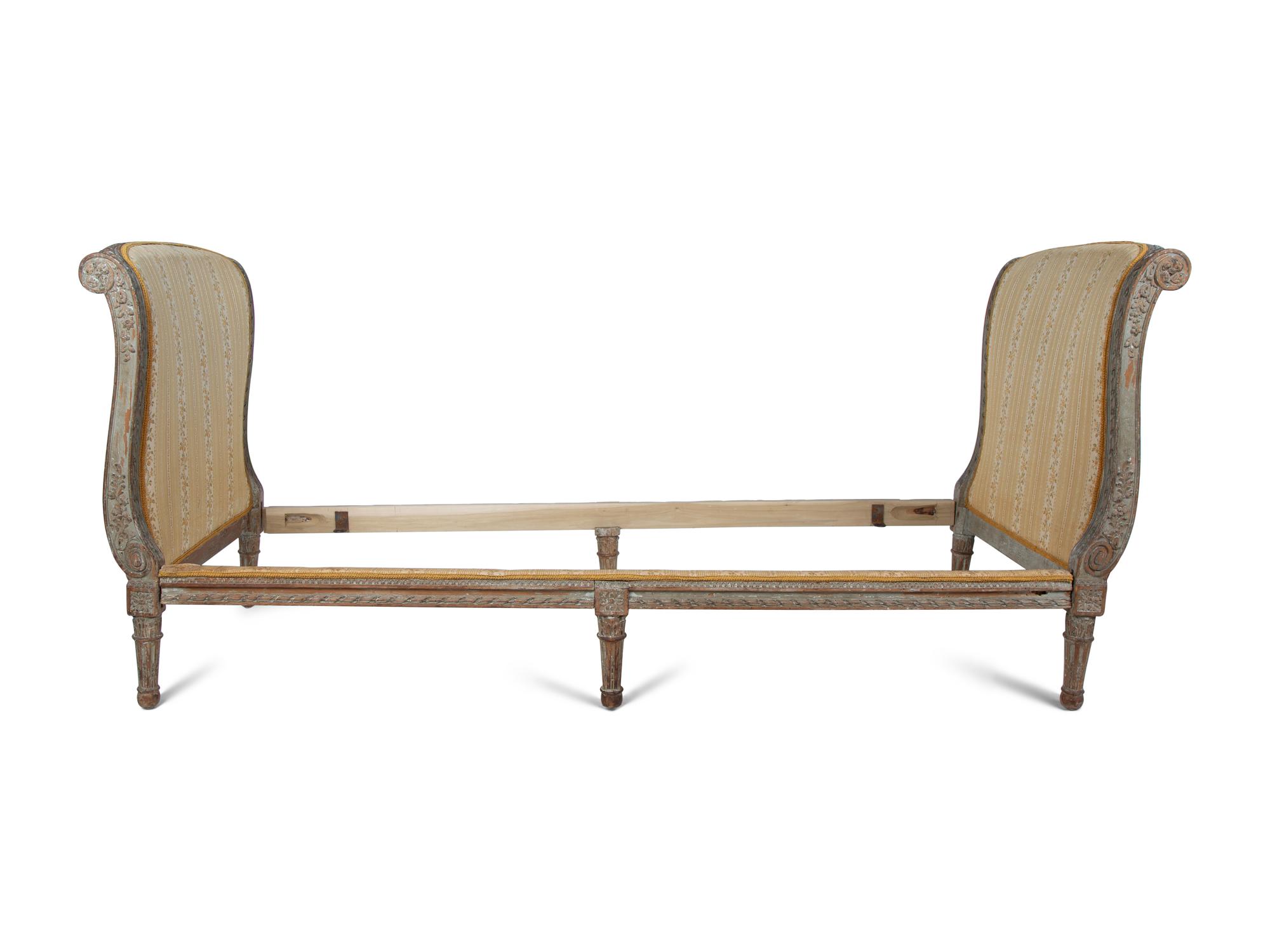 A Louis XVI Gray-Painted Daybed — LATE 18TH CENTURY