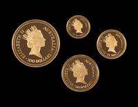 [AUSTRALIA] A Group of Four 1987 Australian Nugget Gold Proof Coins