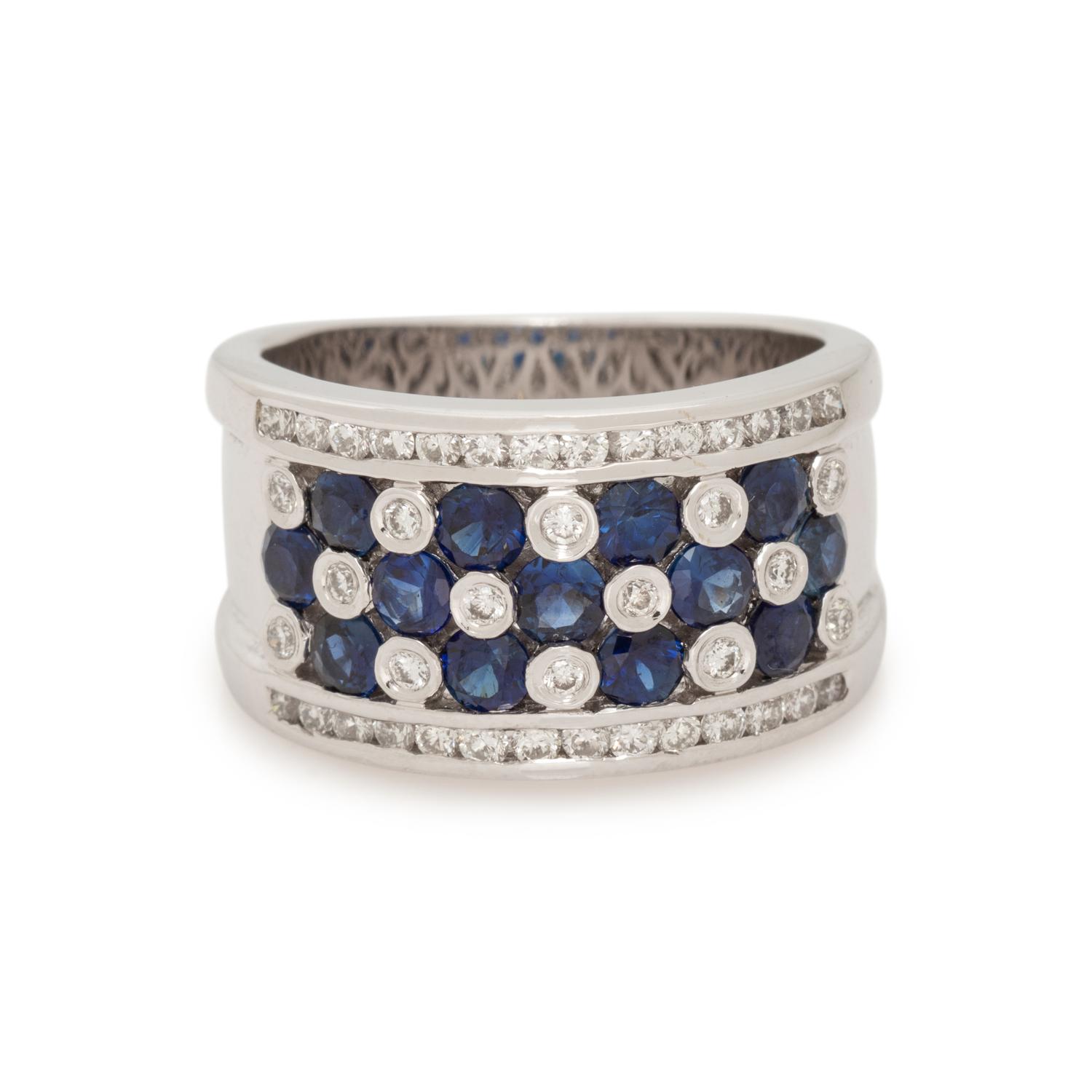 DIAMOND AND SAPPHIRE RING
