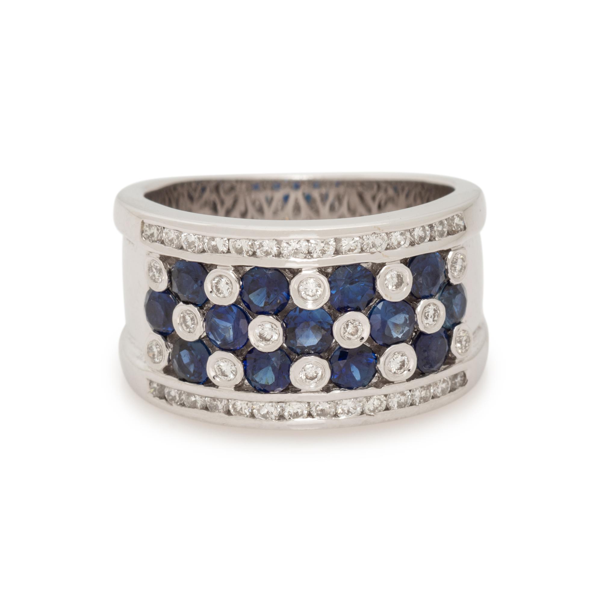 DIAMOND AND SAPPHIRE RING