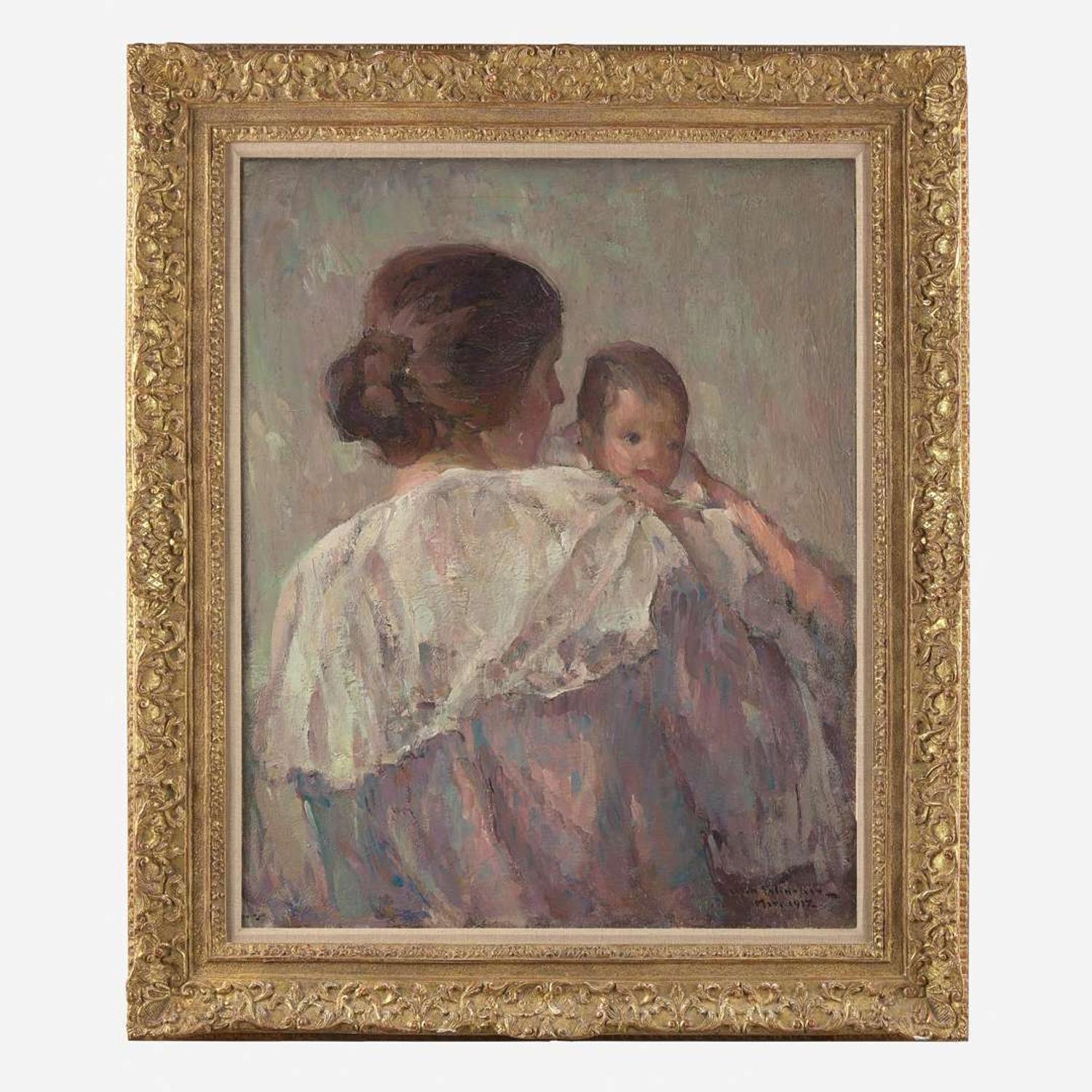 John Fulton Folinsbee (American, 1892–1972) Mother and Daughter (Portrait of the Artist’s Wife and Daughter)