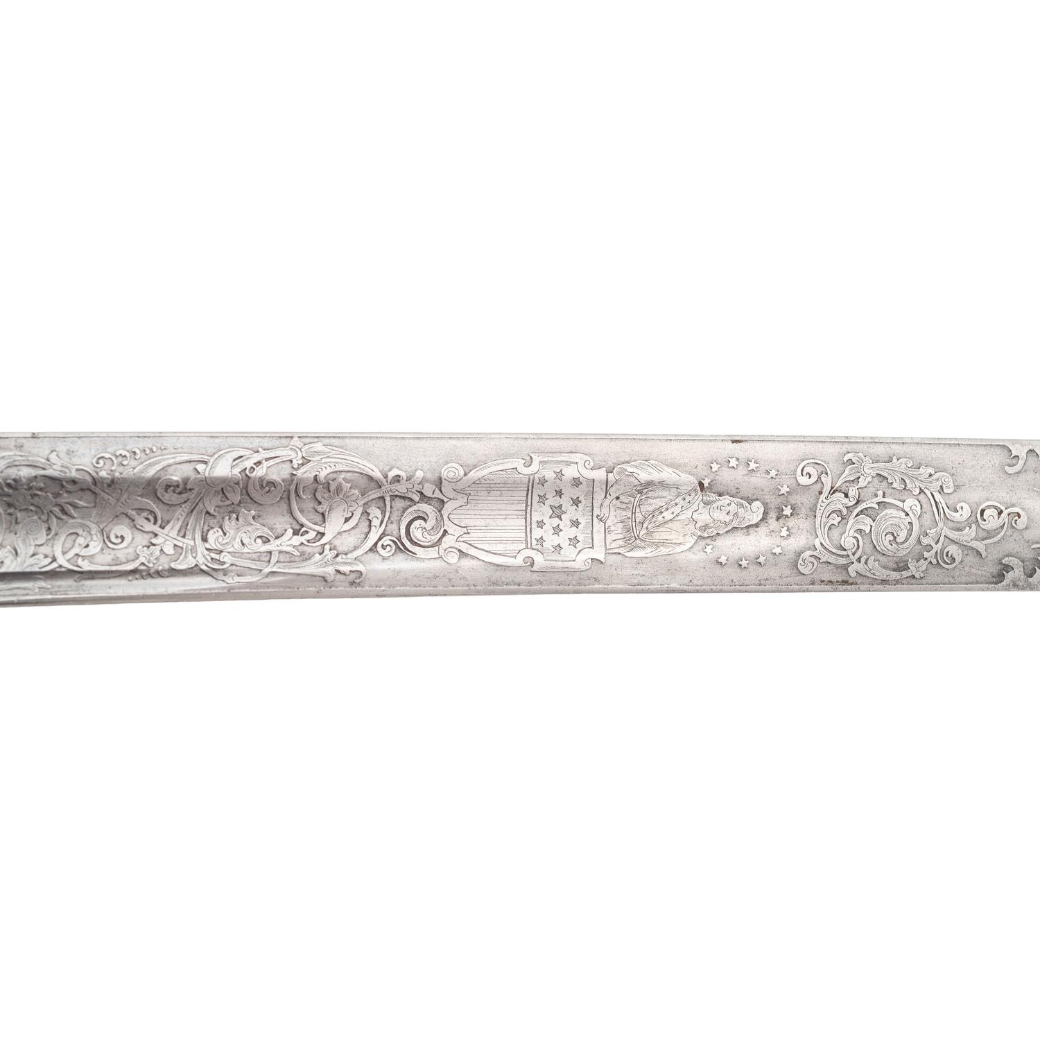 Combination French Hilt Schuyler, Hartley & Graham Officer's Sword Inscribed to Lt. Mason Rea 24th Mass. Infantry - KIA at Drewy's Bluff
