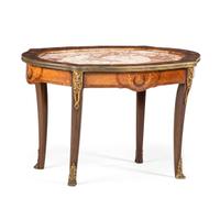 A Louis XV-style Side Table with Marble Top