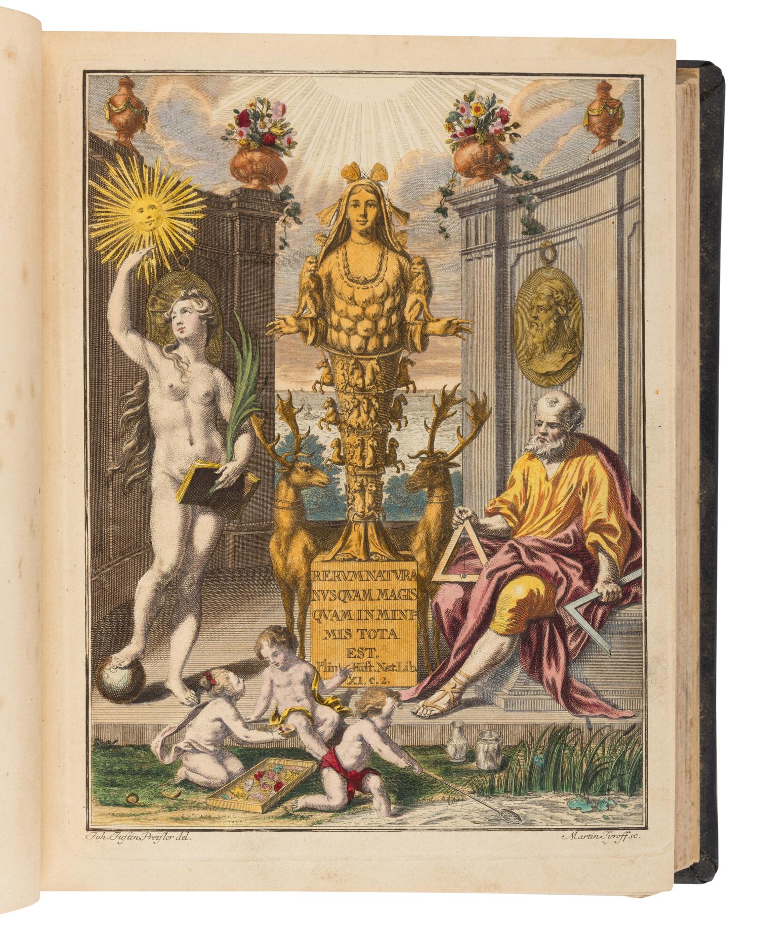 [NATURAL HISTORY.] ROSEL VON ROSENHOF, August Johann (1705-1759). Der Monatlich-Herausgegebenen Insecten Belustigung . Nuremberg: Johann Joseph Flesichmann, 1746-1761.