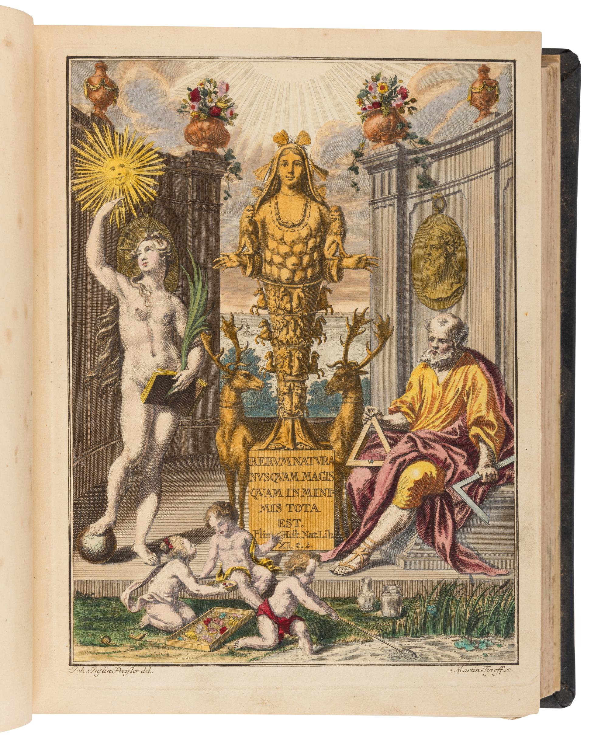 [NATURAL HISTORY.] ROSEL VON ROSENHOF, August Johann (1705-1759). Der Monatlich-Herausgegebenen Insecten Belustigung . Nuremberg: Johann Joseph Flesichmann, 1746-1761.