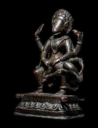 A Nepalese Bronze Figure of Narashimha