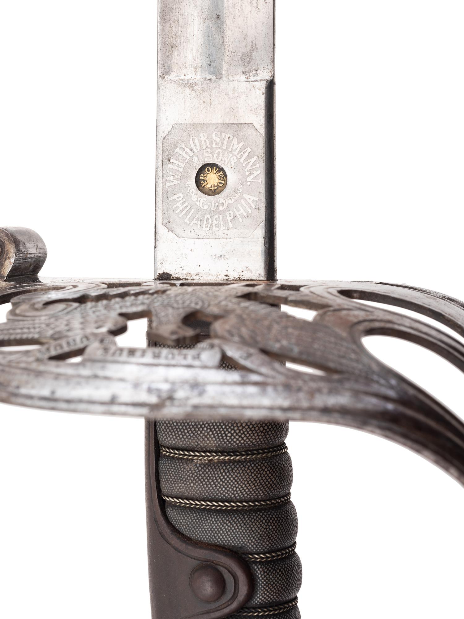 [CIVIL WAR]. Model 1850 non-regulation Union Field and Staff sword. Manufactured by Horstmann & Sons, Philadelphia.