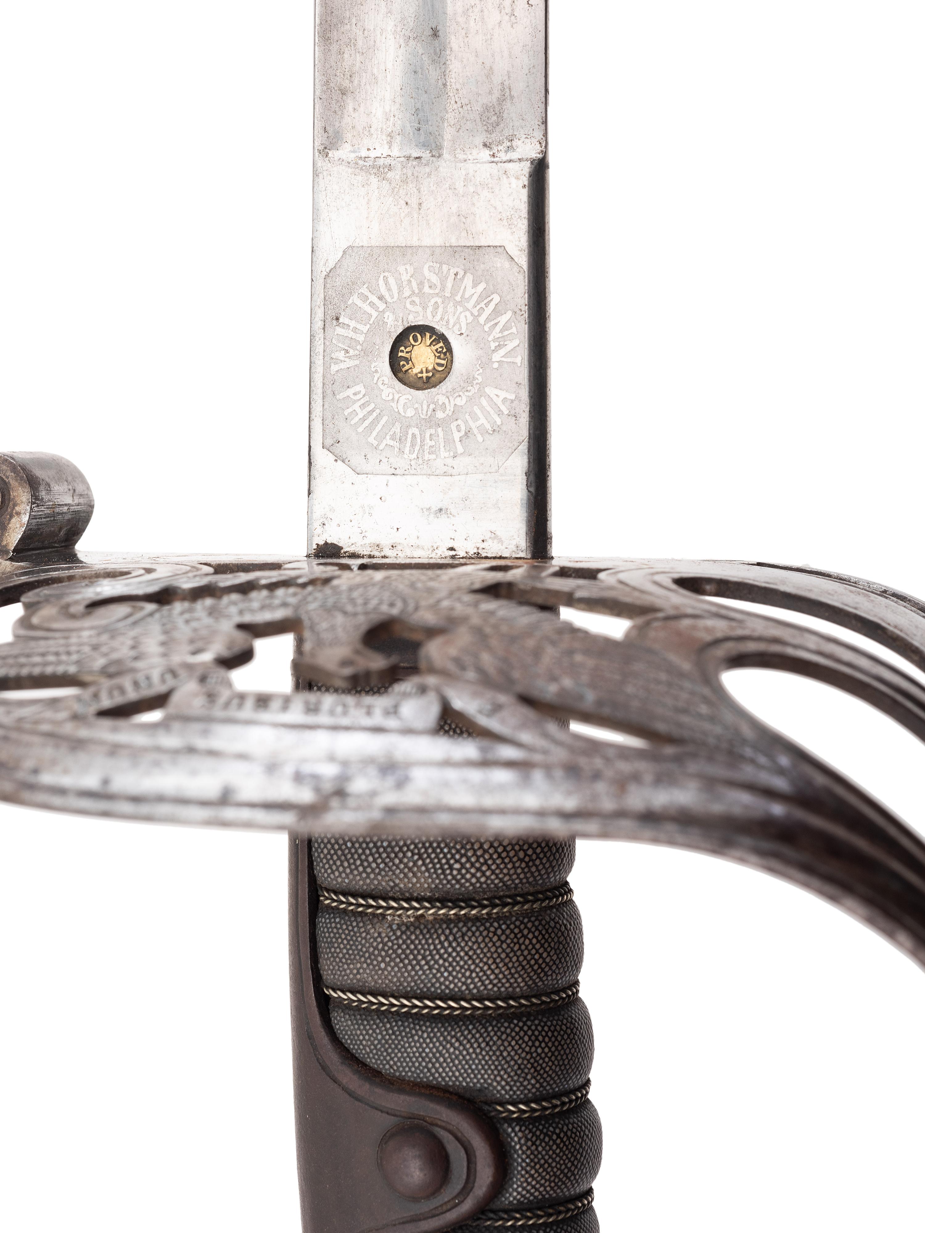 [CIVIL WAR]. Model 1850 non-regulation Union Field and Staff sword. Manufactured by Horstmann & Sons, Philadelphia.