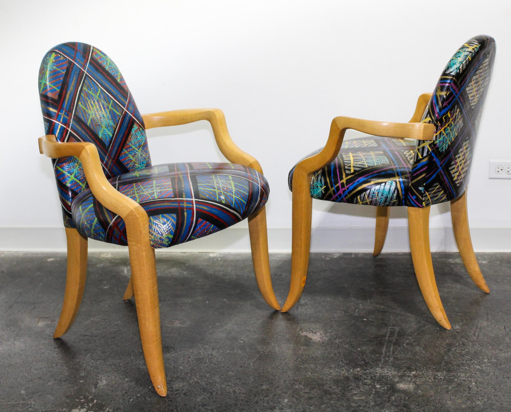 Style of Peter Dudley, , a table and four chairs