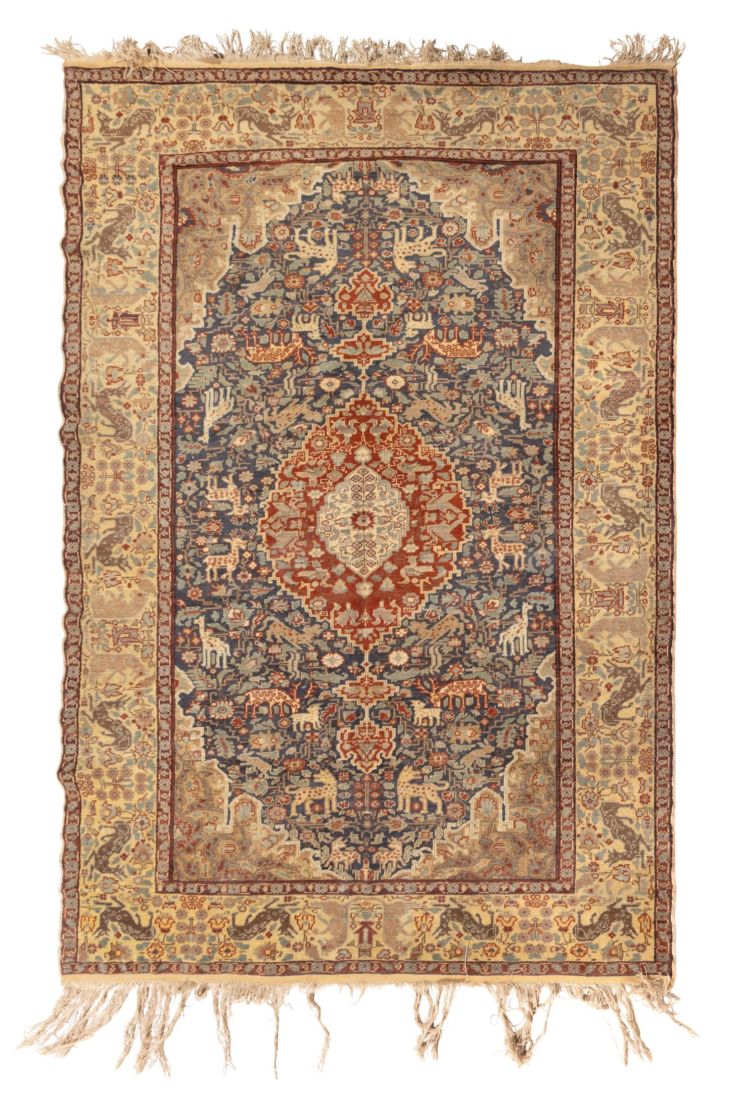 A Persian Wool and Silk Rug