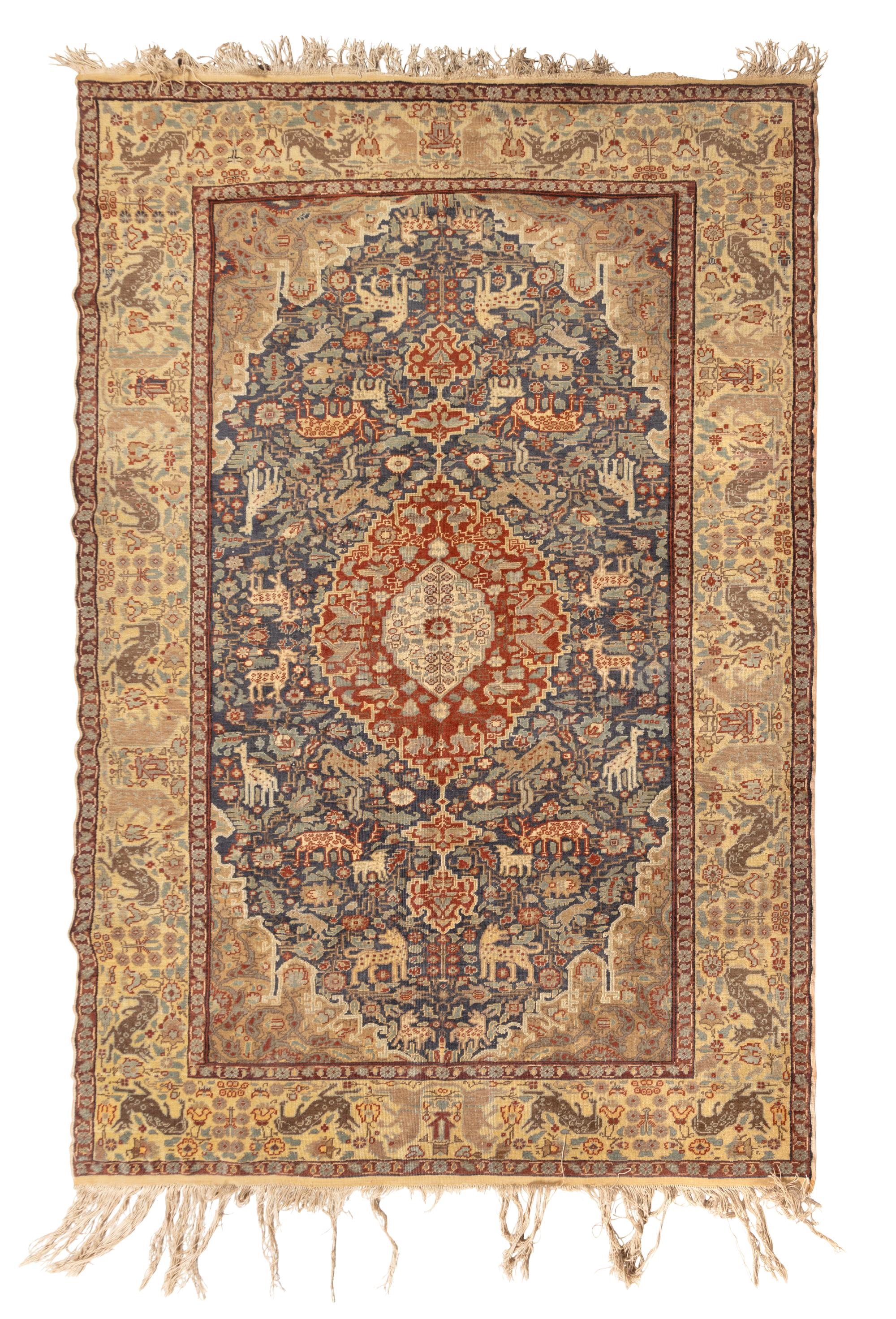 A Persian Wool and Silk Rug