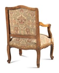 A Louis XV Style Walnut Fauteuil