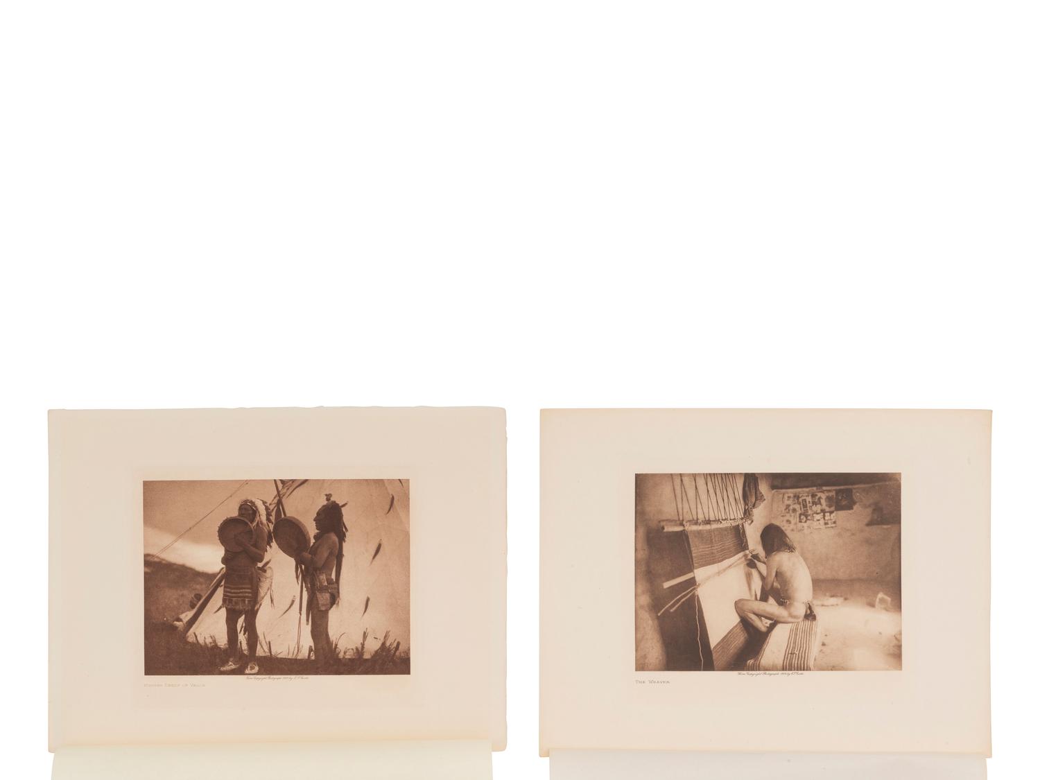 CURTIS, Edward S., photographer. 51 volume photogravures of Native American subjects.