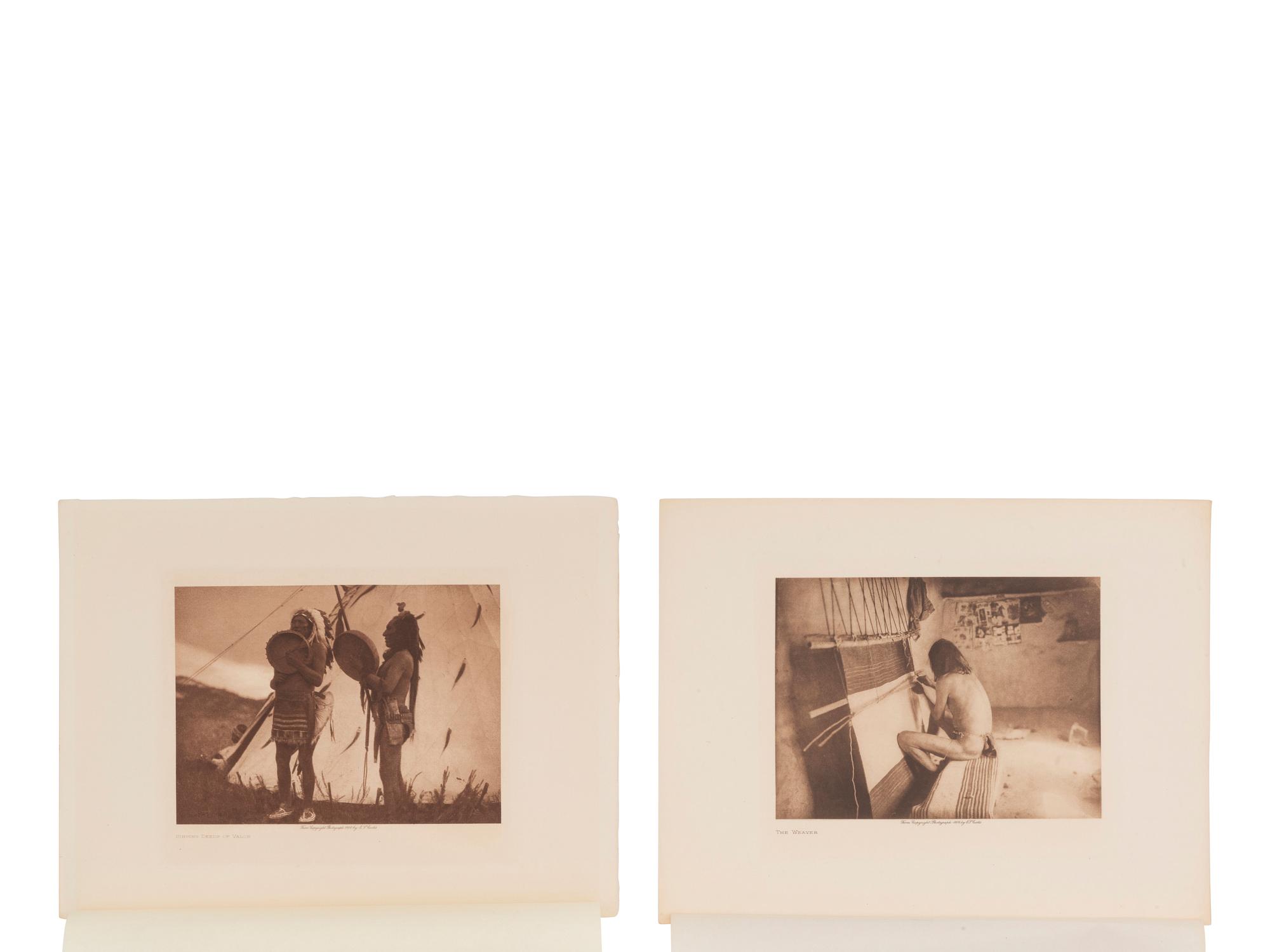 CURTIS, Edward S., photographer. 51 volume photogravures of Native American subjects.