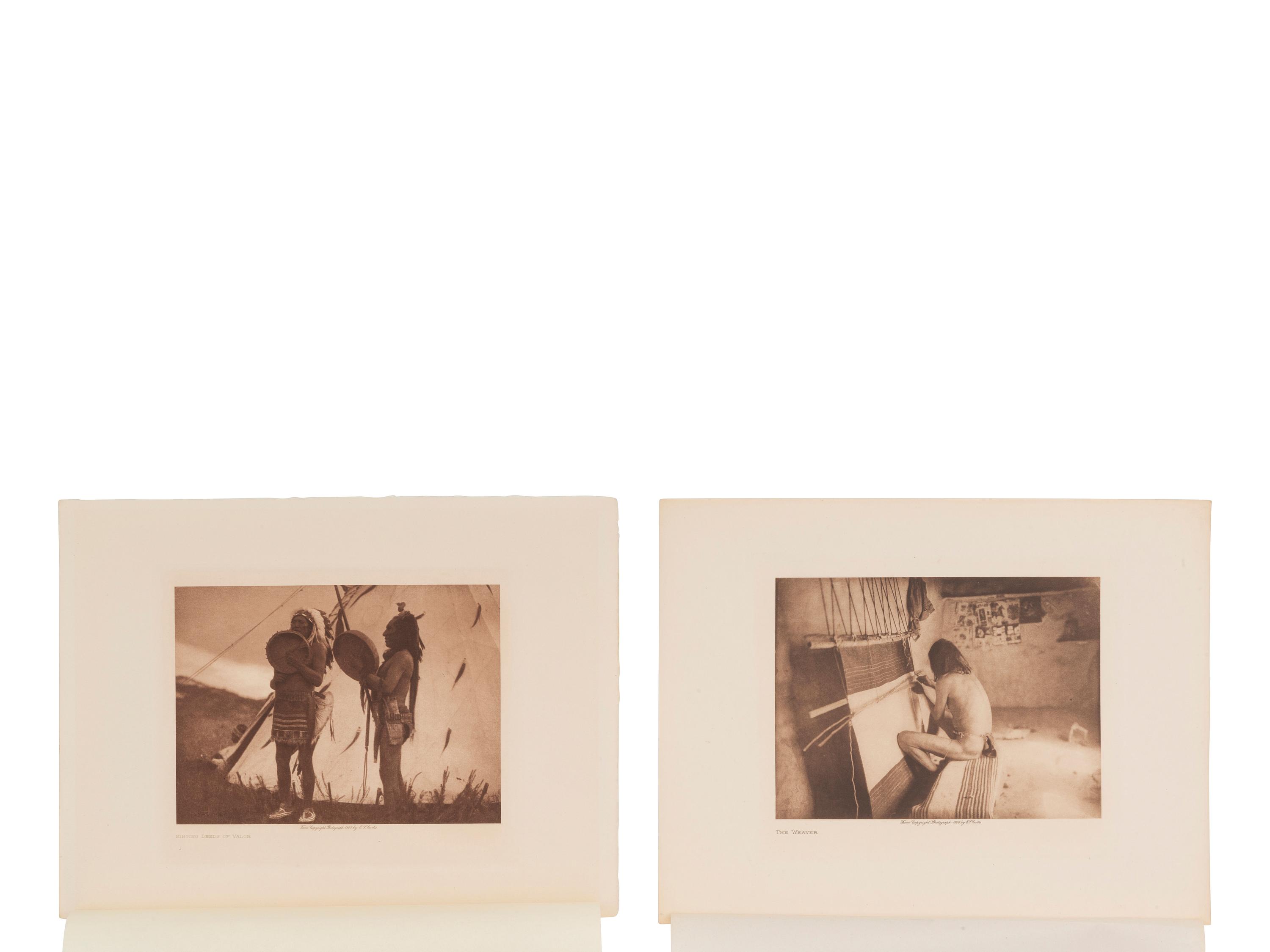 CURTIS, Edward S., photographer. 51 volume photogravures of Native American subjects.