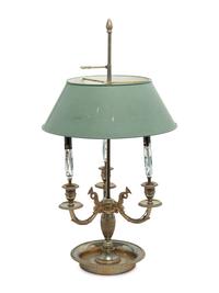 An Empire Style Brass Bouillotte Lamp