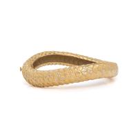 ANGELA CUMMINGS, YELLOW GOLD AND DIAMOND BANGLE BRACELET